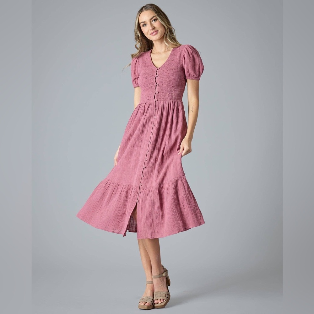 DownEast Pink Midi Dress